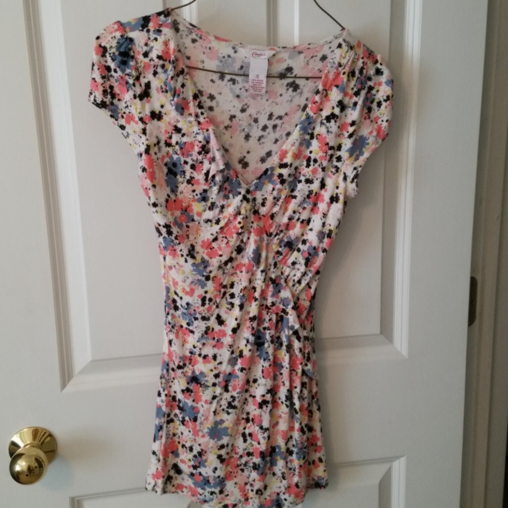 Ruffle front top